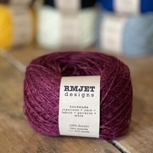 Burgundy Fingering Weight Yarn - 2 oz - 300 yards - Vegan 100% Acrylic Blend